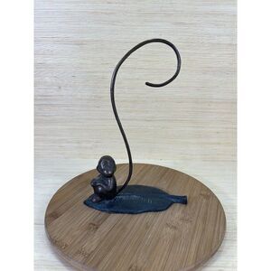 VTG Monkey Leaf Cast Iron Banana Hanger 12"